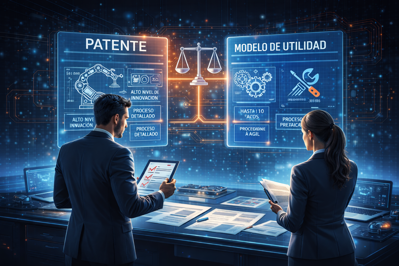 Comparación legal entre patente y modelo de utilidad en España