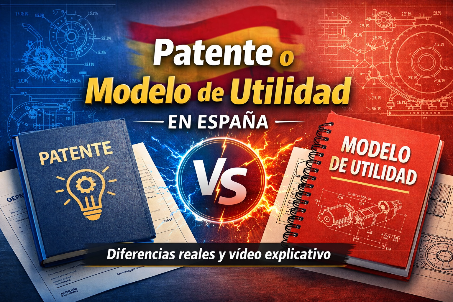 Patente o modelo de utilidad en España diferencias reales explicadas en vídeo