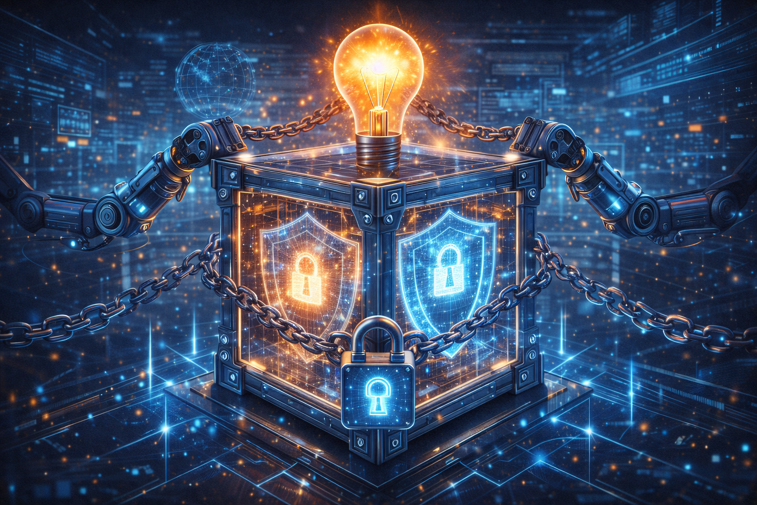 cómo proteger una innovación vídeo con idea protegida dentro de escudo tecnológico futurista