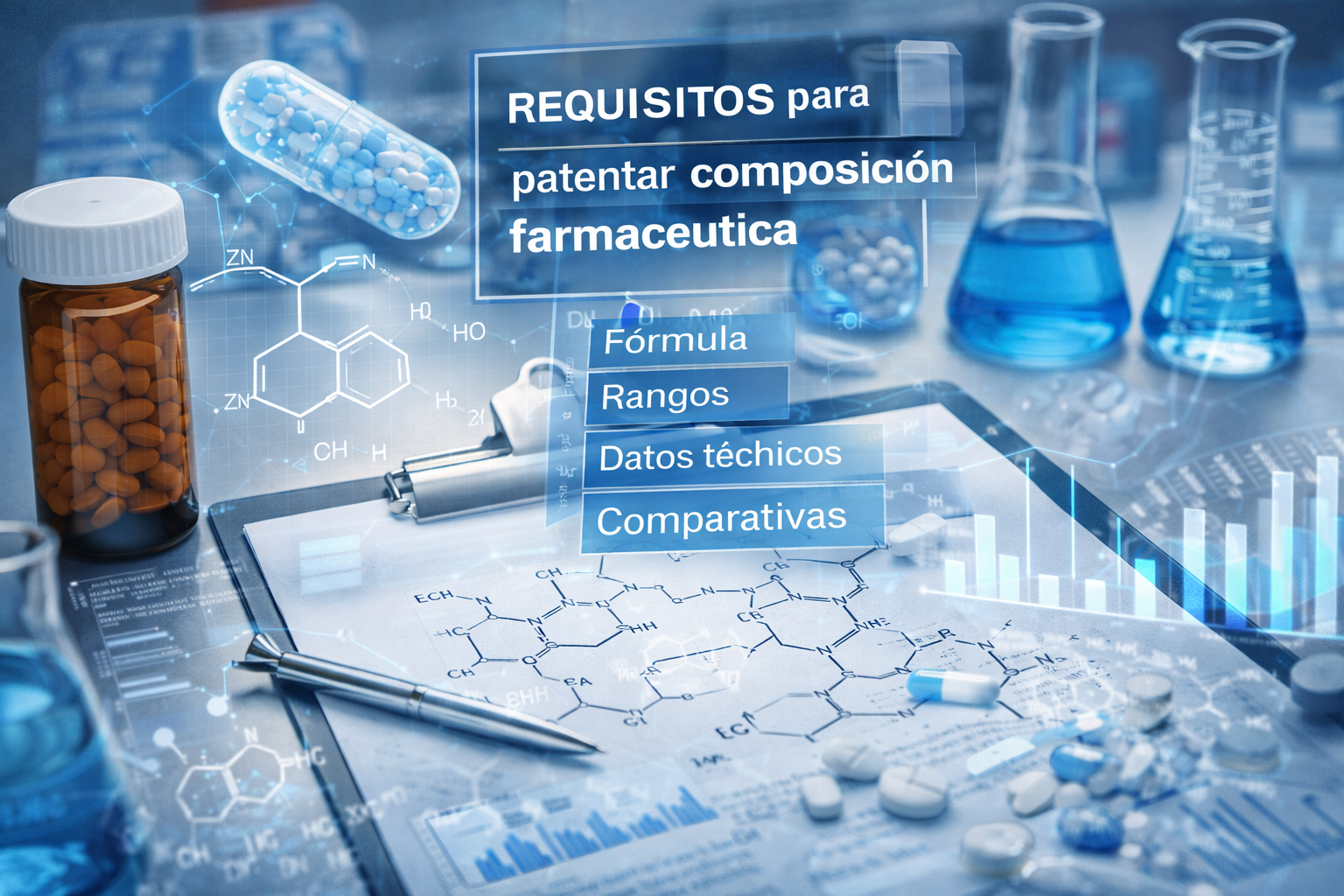 esquema técnico de requisitos para proteger una formulación farmacéutica