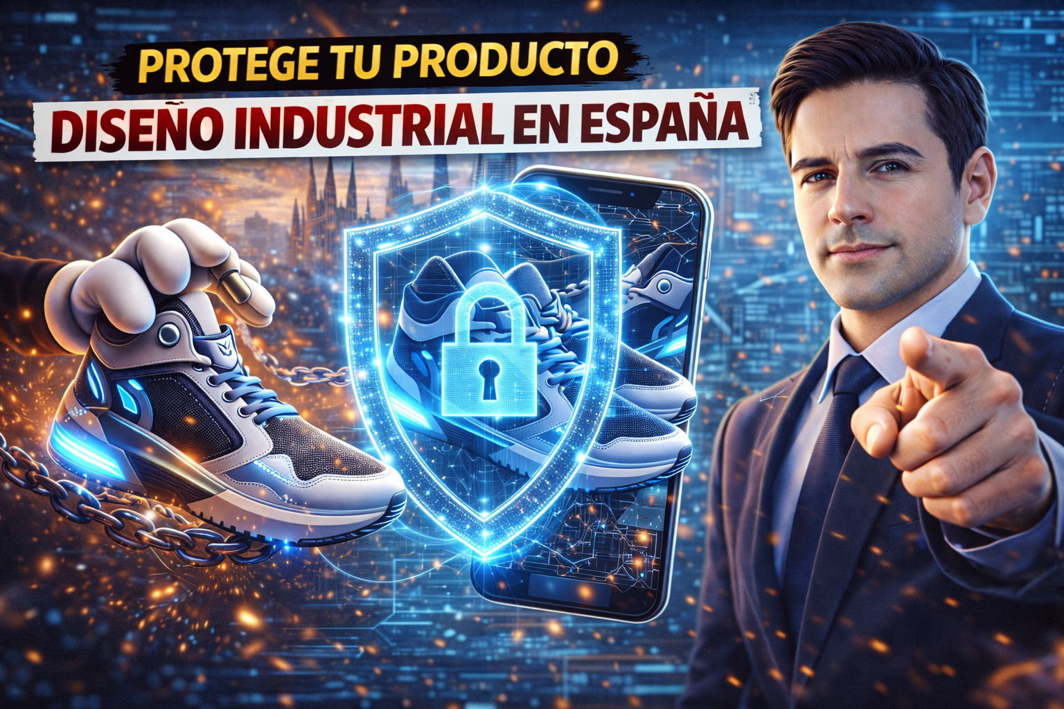 vídeo diseño industrial España proteger la forma de un producto con escudo digital