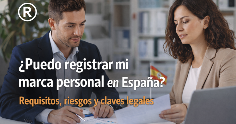 registrar marca personal en España asesoramiento legal marca personal