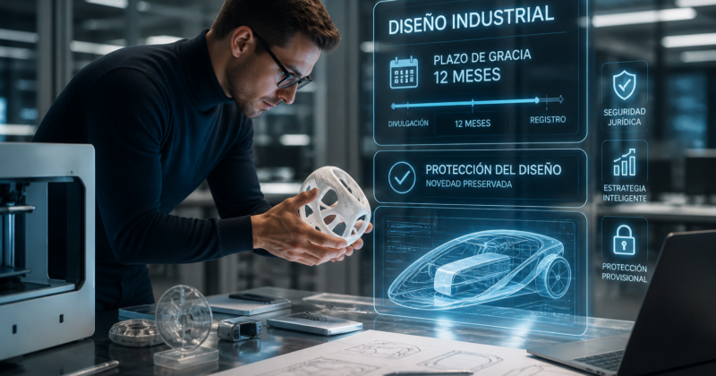 diseño industrial analizado en laboratorio con tecnologia avanzada y plazo de gracia en registro